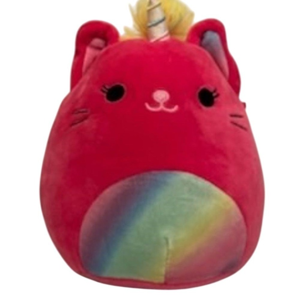 Squishmallow Lizette the Caticorn Plush Toy Pink Rainbow Belly 9" stuffed animal